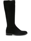 Julie Dee Calf-suede Knee-high Boots In Black