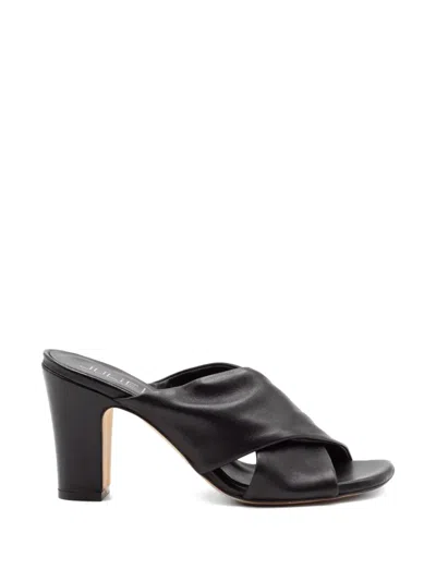 Julie Dee Crisscross-strap Sandals In Black