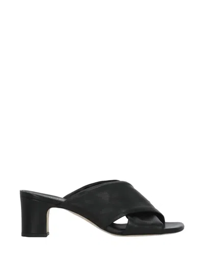 Julie Dee Crossover-strap Sandals In Black
