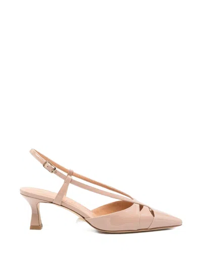Julie Dee Cut-out Slingback Heeled Pumps In Neutral