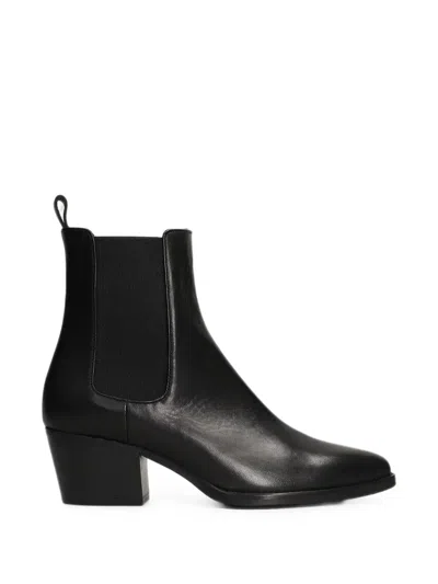 Julie Dee Elasticated Side-panel Chelsea Boots In Black