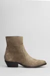 JULIE DEE HIGH HEELS ANKLE BOOTS IN BROWN SUEDE