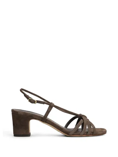 Julie Dee Knotted Strappy Sandals In Brown