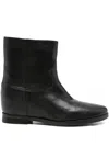 Julie Dee Ankle Boots Inside Wedge In Black Leather In Black
