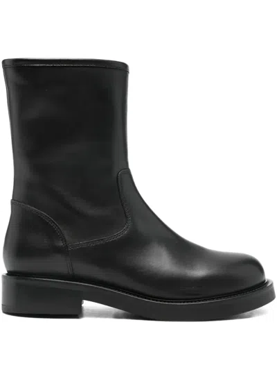 JULIE DEE LEATHER ANKLE BOOTS