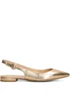 Julie Dee Ballet Flats In Copper Leather In Gold