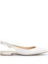 Julie Dee Ballet Flats In White Leather In White