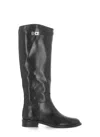 Julie Dee Leather Boots In Black