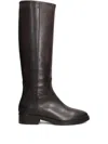 Julie Dee Leather Boots In Brown