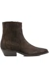 Julie Dee Leather Boots In Brown