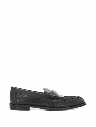 Julie Dee Leather Loafers In Blue
