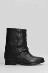 Julie Dee Low Heels Ankle Boots In Black Suede In Black