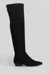 Julie Dee Low Heels Boots In Black
