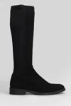 Julie Dee Calf-suede Knee-high Boots In Black