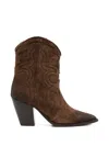 Julie Dee Patterned Boots In Brown