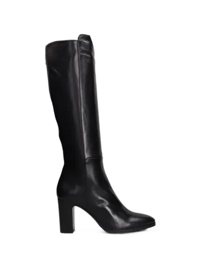 Julie Dee Pointed-toe Knee-high Boots In Black