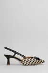 Julie Dee Pumps In Black Raffia In Black