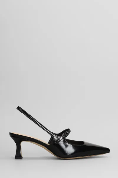 JULIE DEE PUMPS IN BLACK LEATHER
