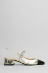 Julie Dee Pumps In Platinum Leather In Silver
