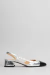Julie Dee Pumps In Platinum Leather In Silver