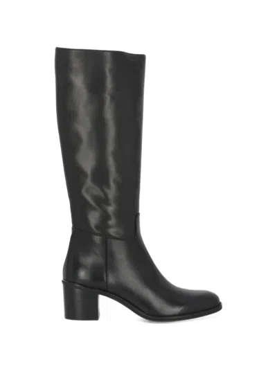 Julie Dee Round-toe Side-zip Boots In Blue