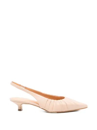 Julie Dee Ruched Heeled Pumps In Pink