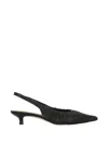 Julie Dee Ruched Slingback Pumps In Multi