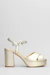 Julie Dee Sandals In Platinum Leather