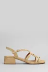 Julie Dee Sandals In Beige Suede In Multi