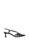 Julie Dee Leather Sandals In Black