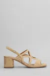 Julie Dee Sandals In Beige Suede