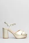 Julie Dee Sandals In Platinum Leather