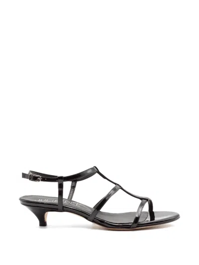 Julie Dee Strappy Kitten-heel Sandals In Black