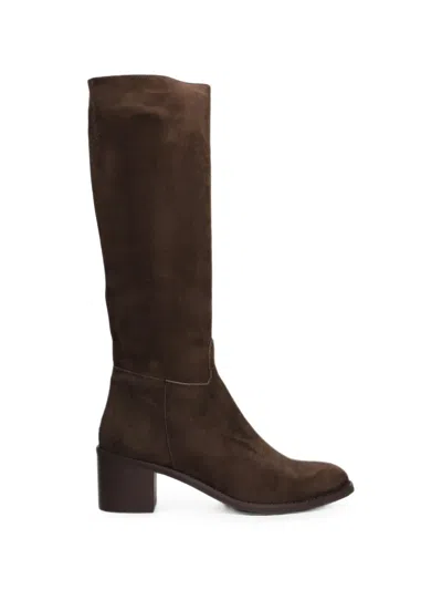 Julie Dee Suede Block-heel Boots In Multi