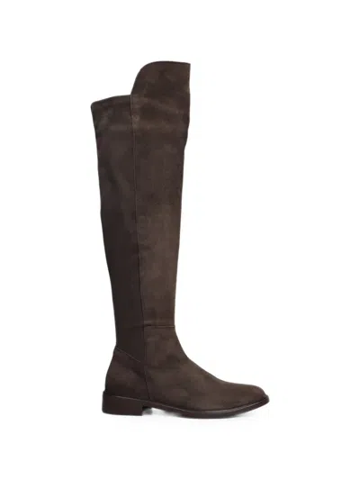 Julie Dee Suede Over-the-knee Boots In Multi