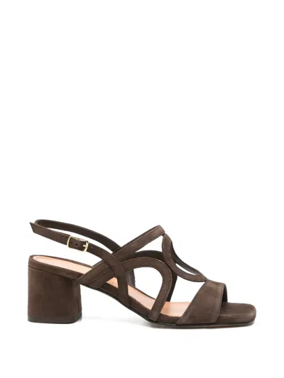 Julie Dee Suede Sandals In Brown