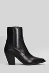 Julie Dee 70mm Pointed-toe Heeled Ankle Boots In Black