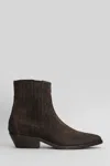 Julie Dee Texan Ankle Boots In Brown