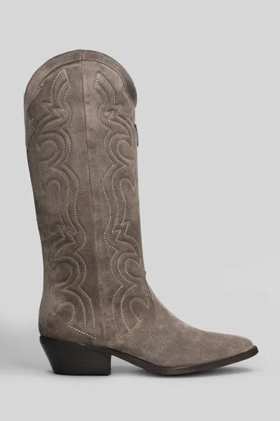 Julie Dee Texan Boots In Gray