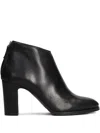 Julie Dee Zip-detail Block-heel Ankle Boots In Black