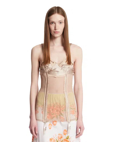 Julie Kegels Beige Lingerie Top In Neutral