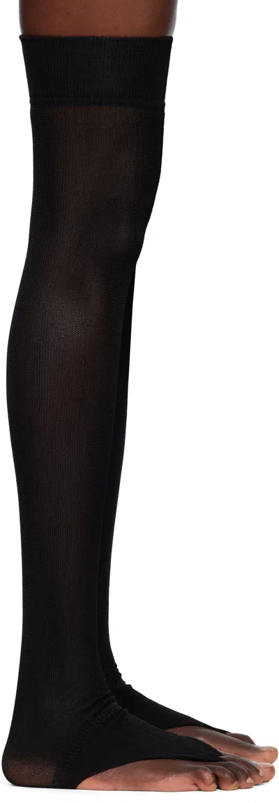 Julie Kegels Black Thong Socks