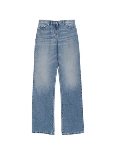 Julie Kegels Faded-effect Straight-leg Jeans In Blue