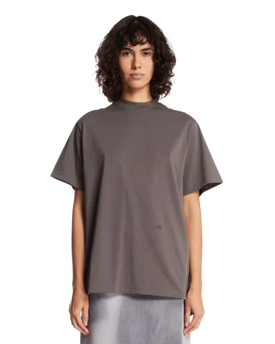 Julie Kegels Gray Cap Sleeve T-shirt In Brown