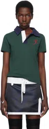 Julie Kegels Green Monogram Polo In Green