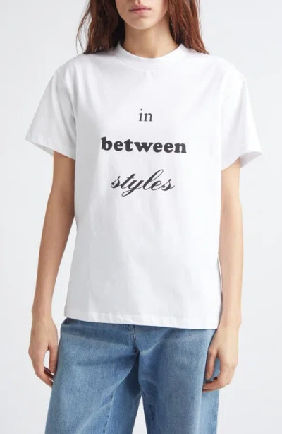 Julie Kegels In Between Styles Cotton Graphic T-shirt In White