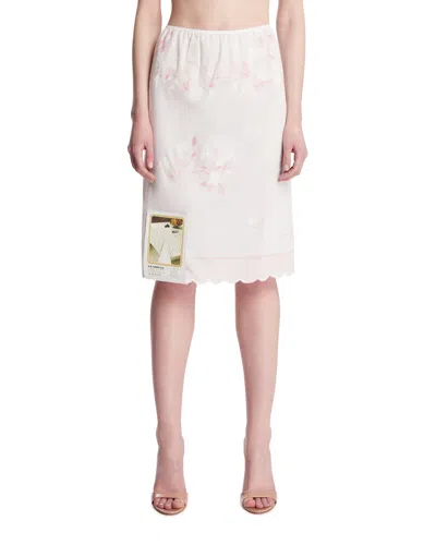 Julie Kegels Multicolor Floral Skirt In White