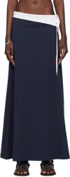 Julie Kegels Navy Polo Maxi Skirt In Navy