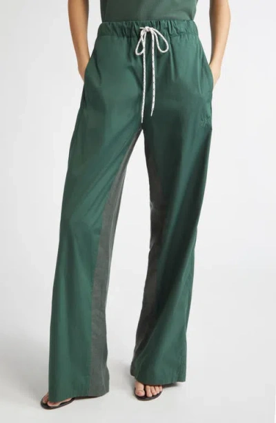 Julie Kegels Pifty 50-50 Mixed Media Pants In Khaki