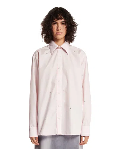 Julie Kegels Pink Classic Embroidered Shirt